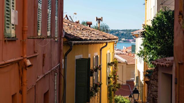 Menton Vieille Ville Vue Mer