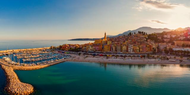 Vue sur la vielle ville de Menton