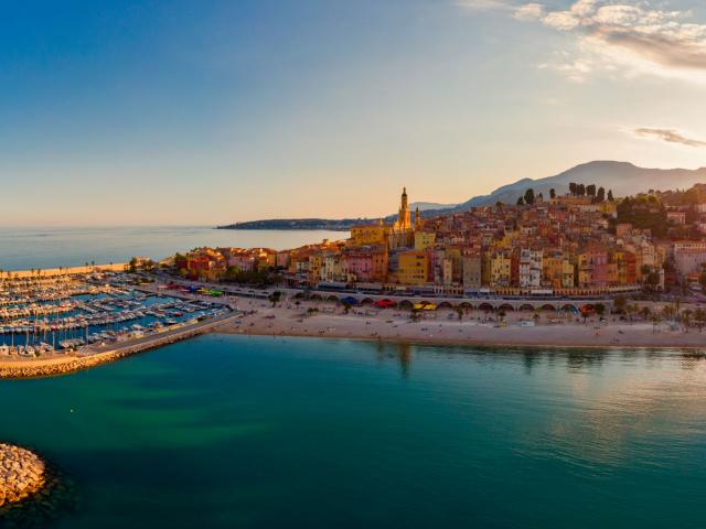 Vue sur la vielle ville de Menton